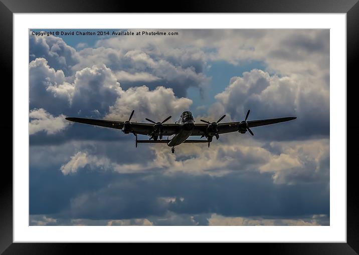 Lancaster Bomber Framed Mounted Print by David Charlton