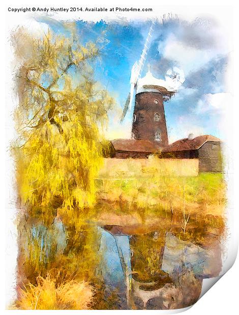   Wray Common Windmill Reigate Print by Andy Huntley