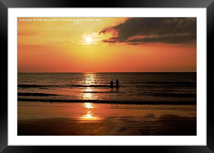 Sunset Dip  Framed Mounted Print by Pete Moyes