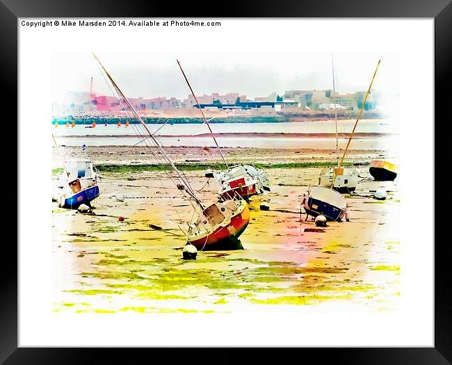 Waiting For The Tide Framed Print by Mike Marsden