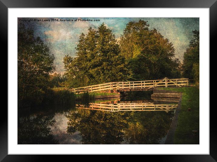  The Swing Bridge At Sulhamstead Framed Mounted Print by Ian Lewis