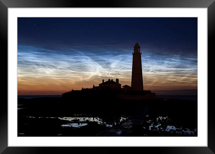  Noctilucent Clouds at St. Mary's Framed Mounted Print by Paul Appleby