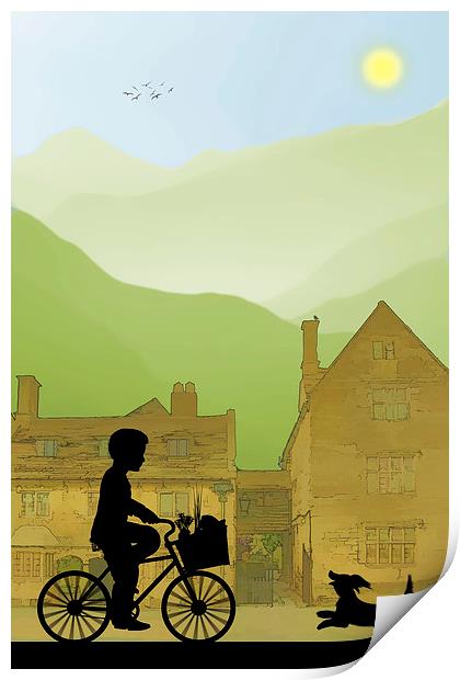 Childhood Dreams, Special Delivery Print by John Edwards