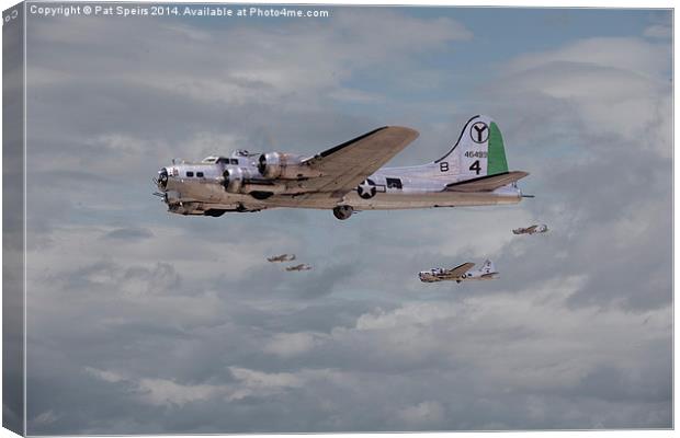  B17s in Italy - !5th Air Force Canvas Print by Pat Speirs