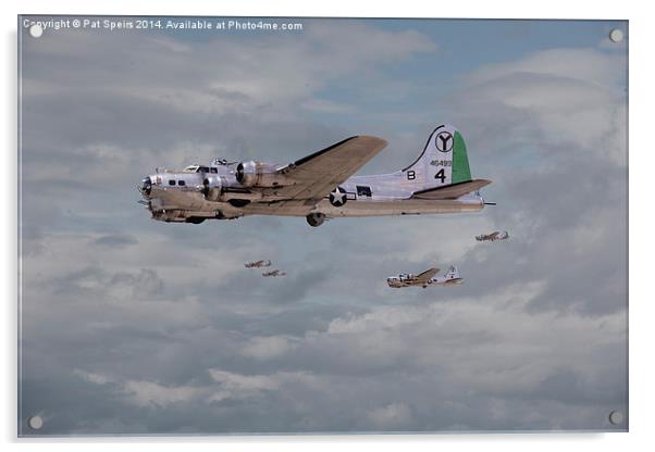  B17s in Italy - !5th Air Force Acrylic by Pat Speirs