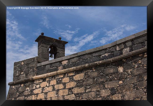 The Bell of Castillo de San Gabriel Framed Print by George Davidson