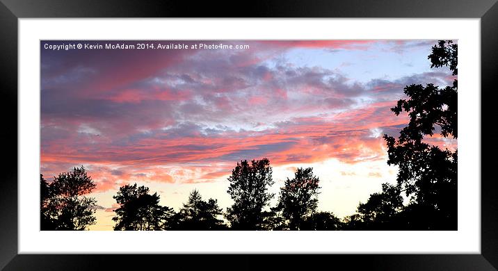  Red Sky Framed Mounted Print by Kevin McAdam