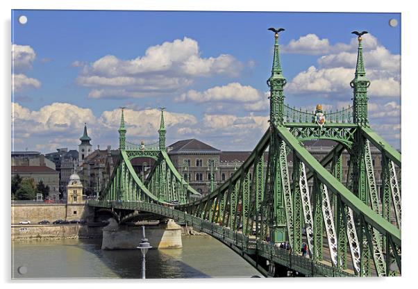 Liberty Bridge Budapest   Acrylic by Tony Murtagh