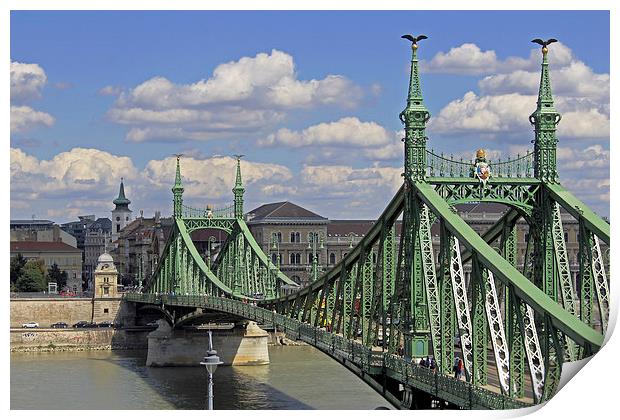 Liberty Bridge Budapest   Print by Tony Murtagh