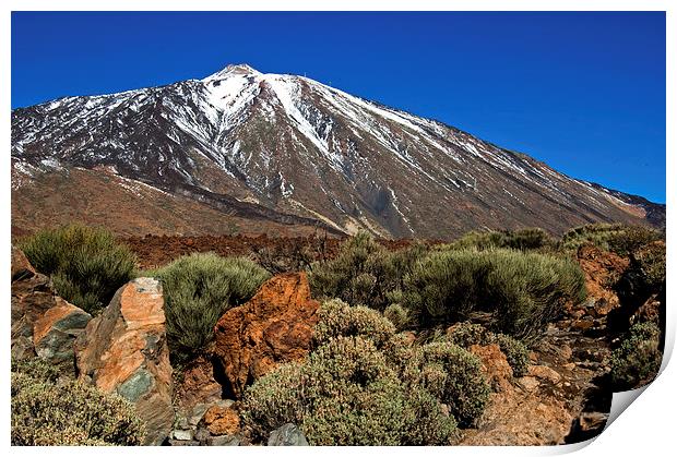  Mount Teide, Tenerife (6) Print by Geoff Storey