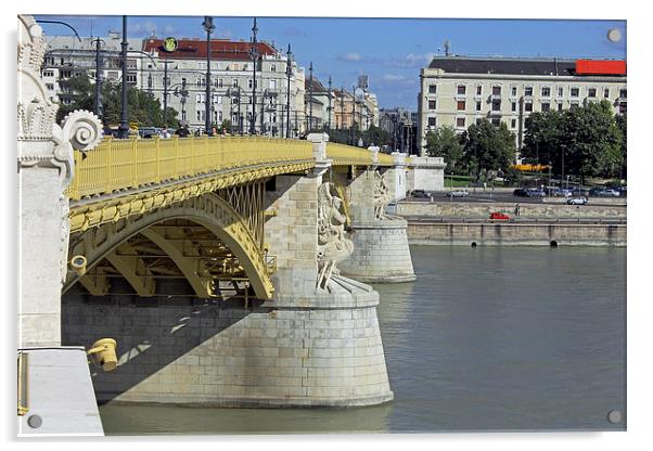 Margaret Bridge Budapest  Acrylic by Tony Murtagh