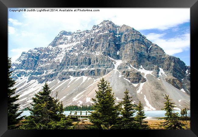  The Grandeur of The Canadian Rockies Framed Print by Judith Lightfoot