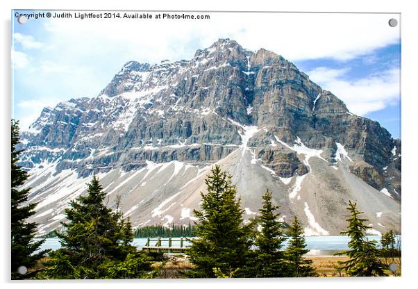  The Grandeur of The Canadian Rockies Acrylic by Judith Lightfoot