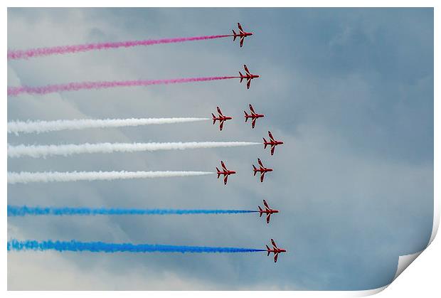 The Red Arrows Print by Gary Eason