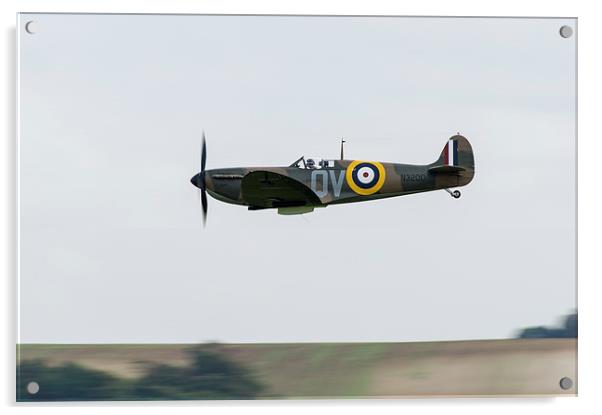 Spitfire low-level flying Acrylic by Gary Eason