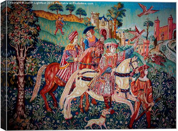 Medieval Tapestry  Canvas Print by Judith Lightfoot