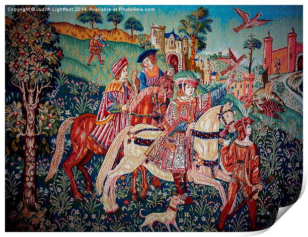 Medieval Tapestry  Print by Judith Lightfoot