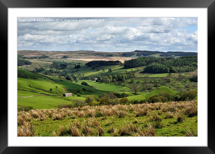  Rolling Hills Of Lancashire Bowland Forrest Framed Mounted Print by Gary Kenyon