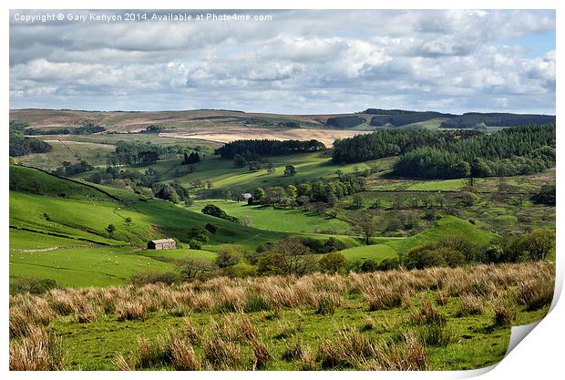  Rolling Hills Of Lancashire Bowland Forrest Print by Gary Kenyon