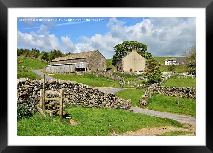 Lancashire Farm Framed Mounted Print by Gary Kenyon