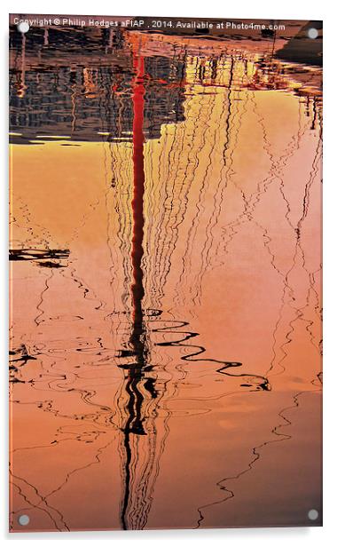 Sail Mast Reflections  Acrylic by Philip Hodges aFIAP ,