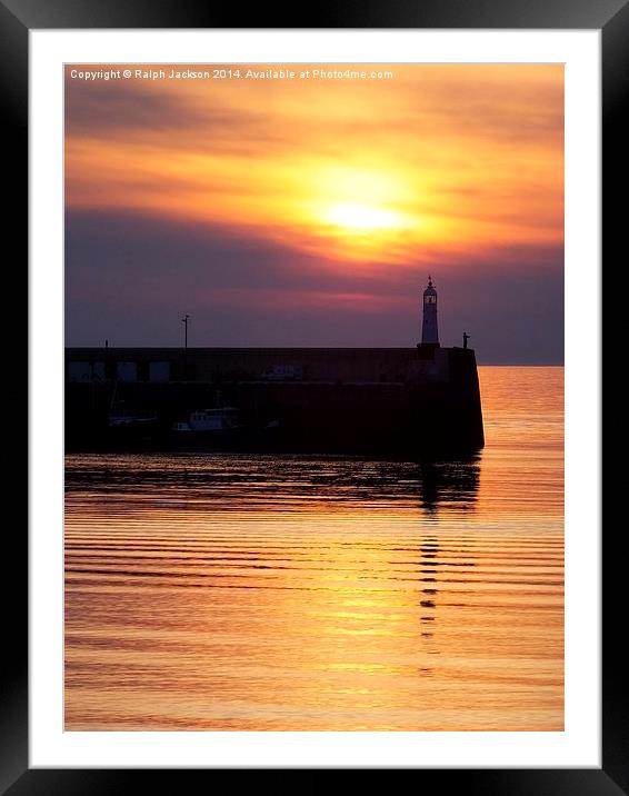  Pier Sunset Framed Mounted Print by Ralph Jackson