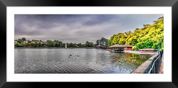 Roath Park Panorama 2 Framed Mounted Print by Steve Purnell