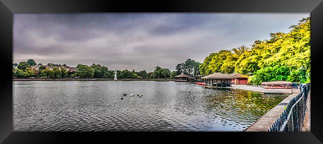 Roath Park Panorama 2 Framed Print by Steve Purnell