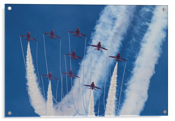  Red Arrows Duxford 2014 Acrylic by Oxon Images