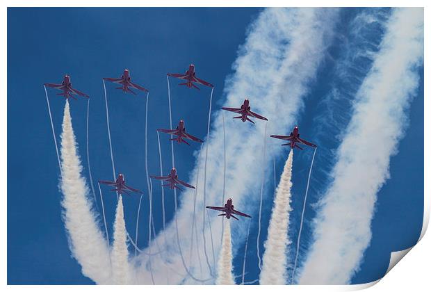  Red Arrows Duxford 2014 Print by Oxon Images