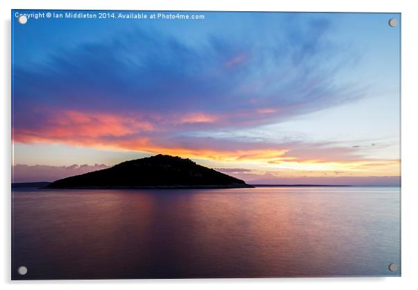 Veli Osir Island at sunrise, Losinj Island, Croati Acrylic by Ian Middleton
