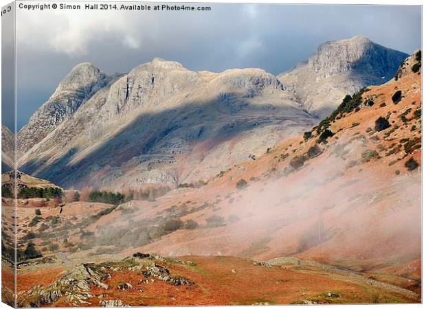  The Langdale Pikes Canvas Print by Simon Hall