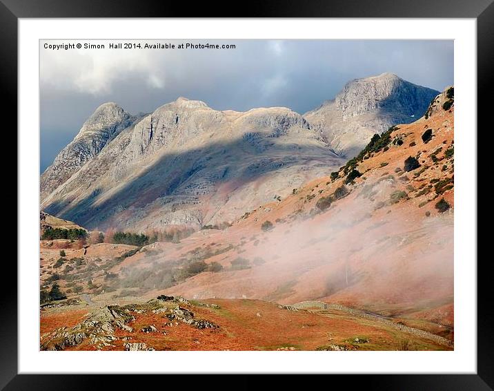  The Langdale Pikes Framed Mounted Print by Simon Hall