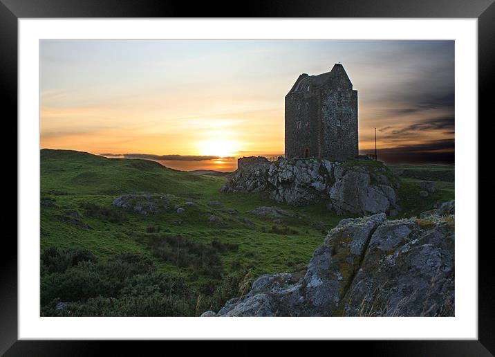 Smailholm Tower Sunset Framed Mounted Print by Gavin Liddle