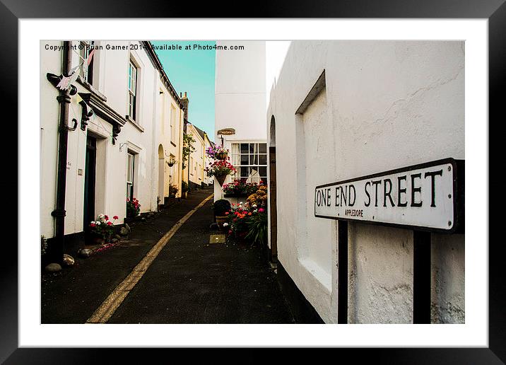  Appledore One End Street, North Devon Framed Mounted Print by Brian Garner