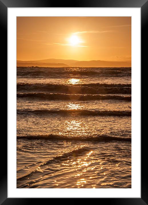  Kilve Seas at Sunset Framed Mounted Print by Bob Small