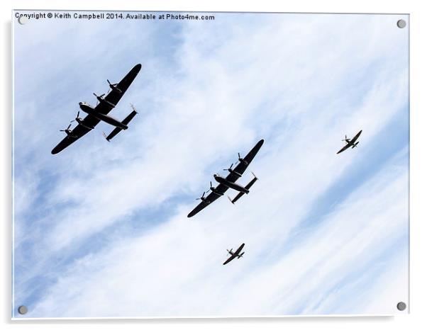 Lancasters and Spitfires  Acrylic by Keith Campbell