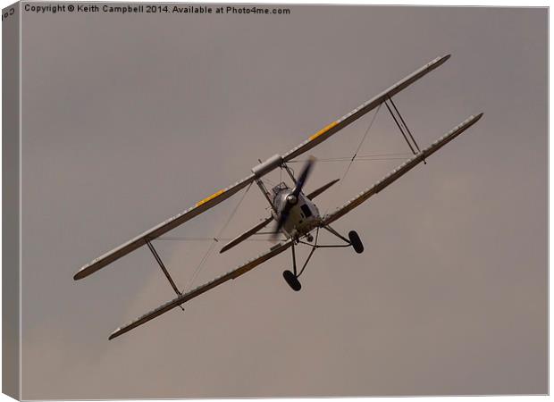  Tiger Moth turning finals Canvas Print by Keith Campbell