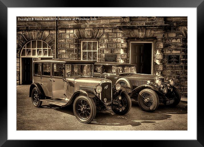  Austin Six and Invicta Pre War Cars - Sepia Framed Mounted Print by Steve H Clark