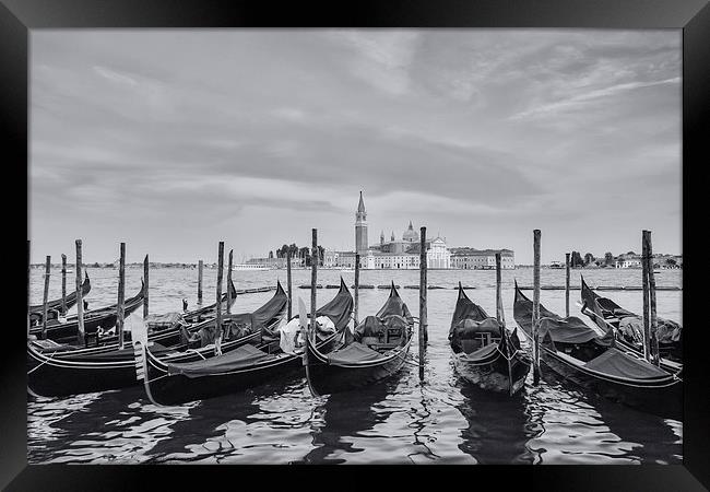 Gondola sunset Framed Print by Gary Finnigan