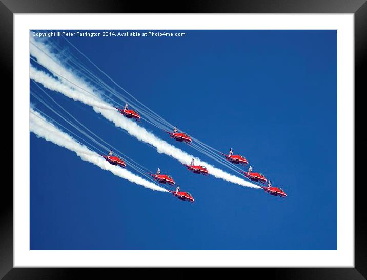  Vapour Trail On Roll Out Framed Mounted Print by Peter Farrington