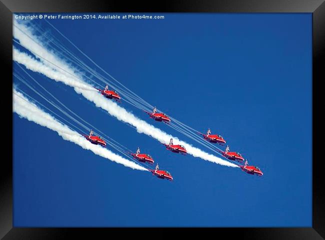  Vapour Trail On Roll Out Framed Print by Peter Farrington