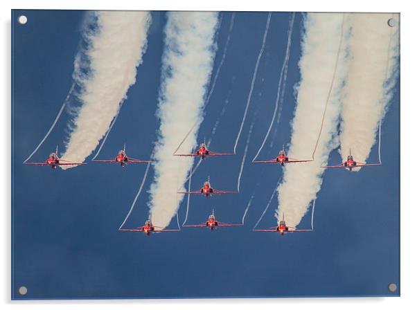  Red Arrows at Duxford 2014 Acrylic by Oxon Images
