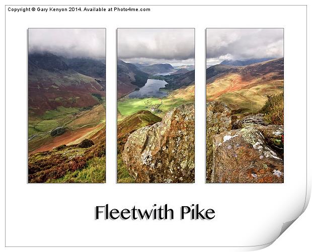  Fleetwith Pike Triptych Print by Gary Kenyon