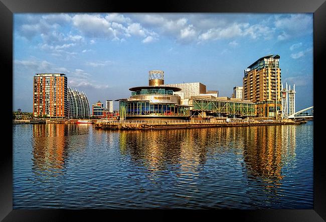 Salford Quays Reflections Framed Print by Darren Galpin