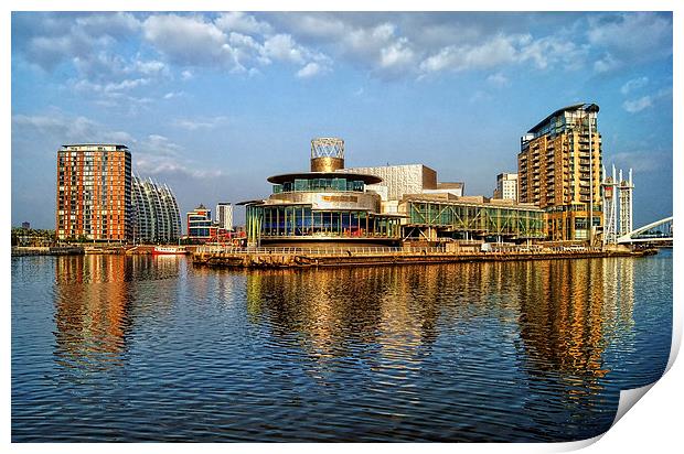 Salford Quays Reflections Print by Darren Galpin