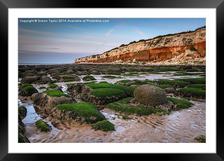  Hunstanton Cliffs and Rocks Framed Mounted Print by Simon Taylor