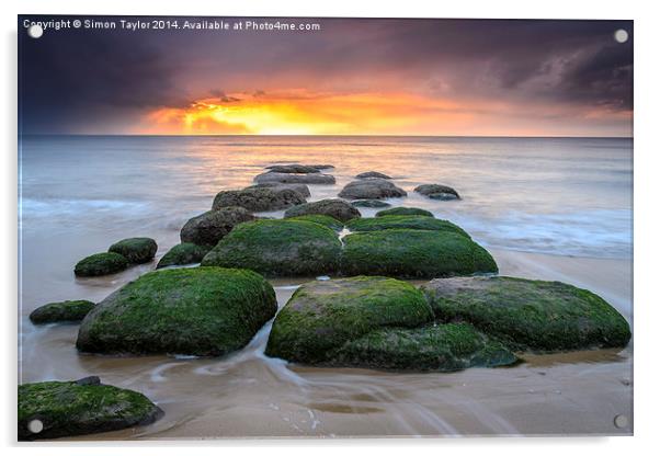  Hunstanton Rocks Acrylic by Simon Taylor