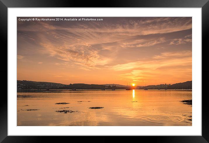  Sunset Over the Dart Framed Mounted Print by Ray Abrahams