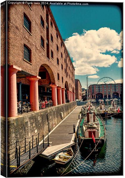  Liverpool’s Royal Albert Dock – Grunged Canvas Print by Frank Irwin